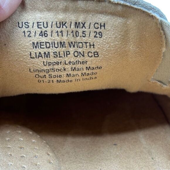 Kenneth Cole Liam Suede Slip-On Sneaker Khaki/Brown Men’s Size 12 - Picture 2 of 10